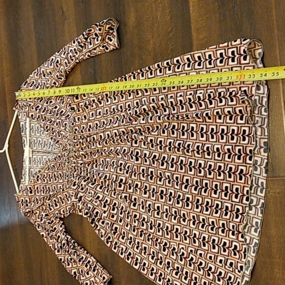 Y2K MAX STUDIO HEART IKAT GEOMETRIC PRINT SHIFT SHEATH DRESS SZ MEDIUM - Picture 7 of 7